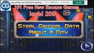 101 Free New Escape Games level 209 - Steal Critical Data About A City - Complete Game