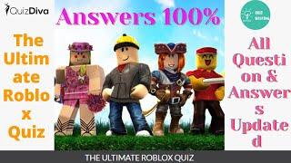 The Ultimate Roblox Quiz Answers 100 % | Quiz Diva | quizhelping.in