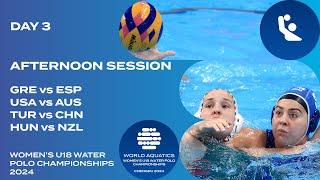 Afternoon Session | Day 3 | World Aquatics Women’s U18 Water Polo Championships 2024