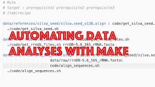 Automating data analyses with make: Writing rules in makefiles to improve reproducibility (CC019)