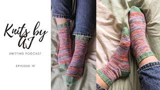 Knits by AJ Knitting Podcast Ep.19 | Sanna Cardigan Test Knit & Sock Cast on-itis