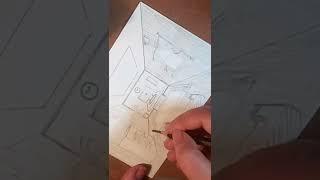 Very easy drawing (one point perspective drawing)