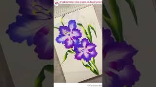 How To Paint Gladiolus In Acrylic | One Stroke Flower Painting Demo By Vanishree Art #shorts #short