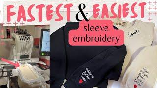 EASIEST & FASTEST WAY TO HOOP THE SLEEVE. MACHINE EMBROIDERY BROTHER PR680W #embroideredsleeve