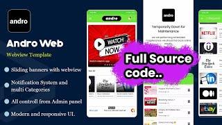 Webview app & admin panel full source code | android | template