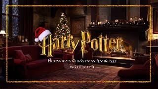 Harry Potter Christmas Ambience | Gryffindor Common Room | Official Score & Crackling Fire