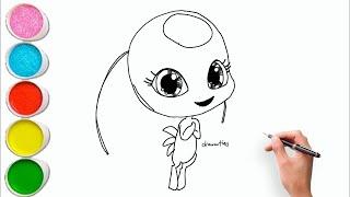 How to Draw KWAMI TIKKI from MIRACULOUS LADYBUG | Drawing For Kids