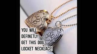 Dog Paw Photo Frame Memory Locket Necklace