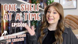 reading down my tbr with an anticipated read one shelf at a time | one shelf ep 1