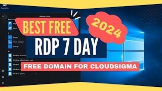 HOW TO CREATE FREE RDP 7 DAY 2024 | FREE FAKEMAIL CLOUDSIGMA | #freerdp #free