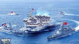 TEST OF POWER: US Navy SURROUNDED by Chinese and Russian Warships!