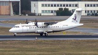 Sparrow Aviation ATR 42-500 VERY SMOOTH landing in Berlin-Tegel! (FULL HD!)