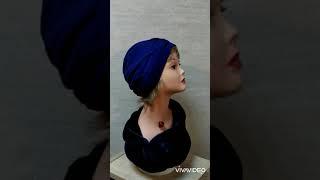 Тюрбан, Шапка чалма А-ля Рюс Колосок драпировка сзади шерстяной креп на подкладе на ВЫБОР