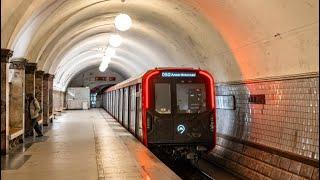 Замоскворецкая линия. Поездка на новом поезде Москва 2024 от Ховрино до Алма-Атинской