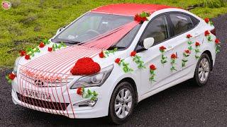 Wedding car decoration - Indian style #Traditional #weddingcar #cardecoration #indian #style #diy