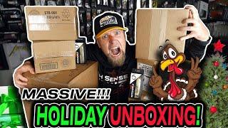 Massive Post  Holiday Fishing Gear Unboxing! Reels, Swimbaits, Tackle Storage, & MORE!