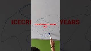 Ice cream sketch by 3 years old toddler #drawing #art #funactivity #activityfortoddlers #sketching
