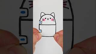 냥냥 냉장고 스티커집 만들기! #refrigerator #shorts #craft #diy  종이놀이 예뿍
