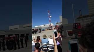 Toma walking at LAFD graduation