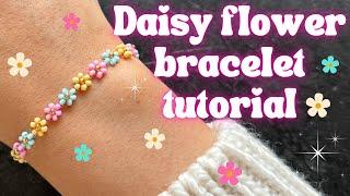 DIY Beaded Daisy Flower Bracelet Tutorial  | Easy Step-by-Step Guide