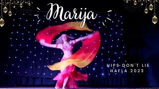 Hips Don't Lie Hafla - Marija Belly Dance (Fan Veils and Drum Solo)