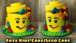 Very Easy LEGO Cake Tutorial / Lego Cake Step by Step Cake Making Tutorial