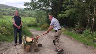 How to swing an axe/maul when splitting firewood