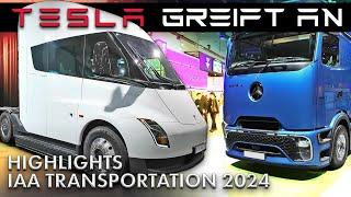 IAA 2024 Messerundgang mit dem Elektrotrucker + Sitzprobe Tesla Semi