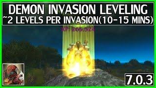 WoW 7.0.3 Demon Invasion Leveling Guide - 1-2 Levels Per Invasion [10-15 Minutes]