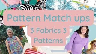 Pattern and Fabrics Match-up 3 Fabrics, 3 Patterns  #fabric #onlinefabricstore #sewing