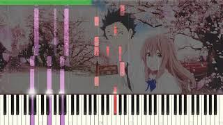 How to play "Lit" Koe no Katachi Piano Tutorial - Synthesia