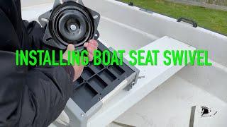 Installing Boat Seat and Swivel - Easy job! / Båtstol med snurrplatta från Biltema 