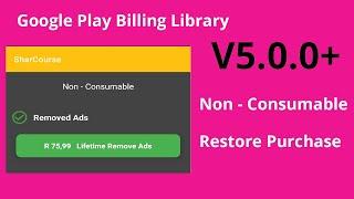 [New version 5] In-App Purchase Remove Ads  non-consumable -   2022 and Restore Purchase