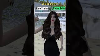 QUAL VOCÊ PREFERE / RICO TRISTE OU POBRE FELIZ | Avakin  Life