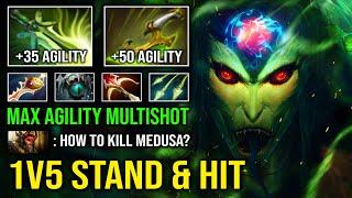 100% FULL AGILITY SPEED 1v5 Multishot Stand & Hit Delete Everyone Imba Medusa Dota 2