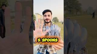 How Many Spoons can Carry a Person??? #shorts #short #experiment