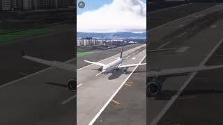 Beautiful Island, Dangerous Mission: Heart-Pounding Moments of Landing! #shorts #airplane 0062