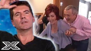 FUNNIEST X Factor Moment Ever?! Sharon Osbourne WALKS INTO A DOOR | X Factor Global