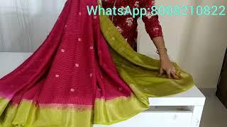 Latest Russaian Silk Sarees,Tussar Kanchiborder with Mirror Work Sarees@jalatest