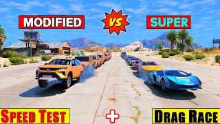 GTA 5 : Modified Indian Cars Vs Super Cars Top Speed + Drag Race in GTA 5