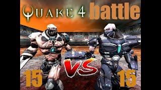 15 BERSERKER vs. 15 GUNNER -  Stroggos Civil War - QUAKE 4 MONSTER BATTLES