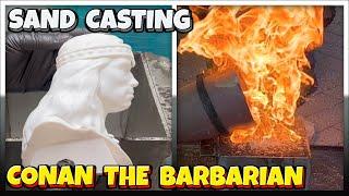 Sand Casting Conan The Barbarian Again! - Trash 2 Treasure - Melting Metal - Ingot Joe - Let's Cook!