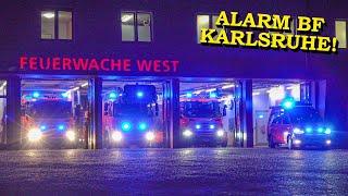 [PRESSLUFTKONZERT] Löschzug Feuerwehr Karlsruhe | Westwache | Scania | Einsatzfahrt zu Feueralarm