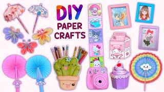 8 DIY PAPER CRAFTS - Sanrio Crafts - School Supplies and more... #diy #papercraft