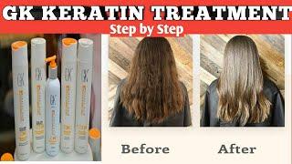 How to do GK hair keratin treatment step by step salon full details process