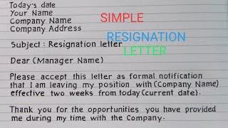 HOW TO WRITE RESIGNATION LETTER.