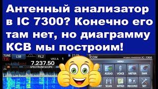 Антенный анализатор в IC 7300, конечно его там нет но диаграмму КСВ построим