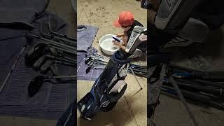 8-Year-Old Golfer getting ready for his junior #golf competition tomorrow #juniorgolfer #cleveland