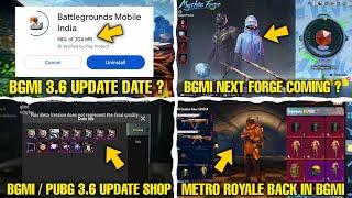 Bgmi 3.6 Update Release Date | Bgmi Next Mythic Forge Coming Or Not | 3.6 Update Shop Bgmi Pubg