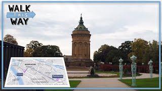 Mannheim Augustaanlage, Planken and Schloss Walking Tour Nov 2019 - 4k